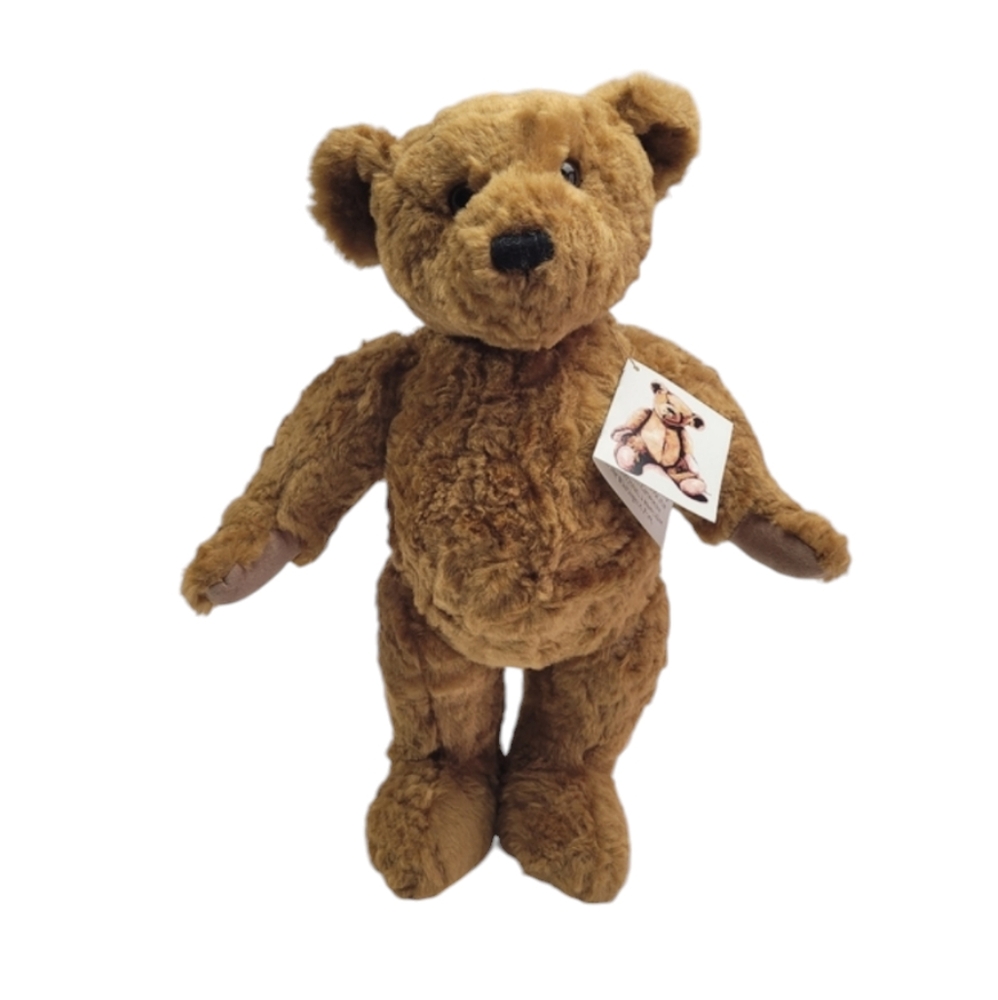 Vintage Smithsonian Institute Plush Jointed Teddy Bear Brown/Tan 16"